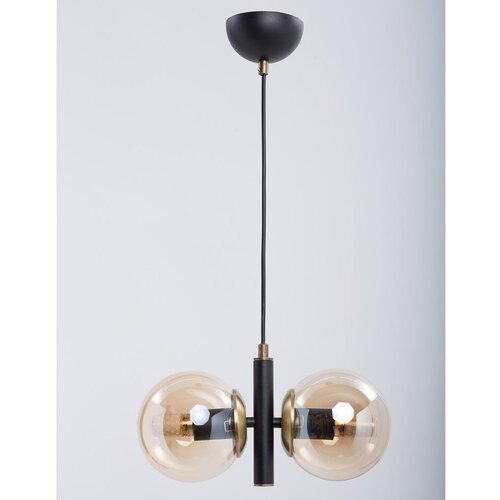 Squid Lighting oker rumena/črna viseča svetilka s steklenim senčilom monera Cene