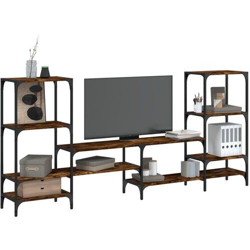  The Living Store TV omarica dimljeni hrast 206,5x28,5x95 cm inženirski les - TV Omarica, (21555714) Cene