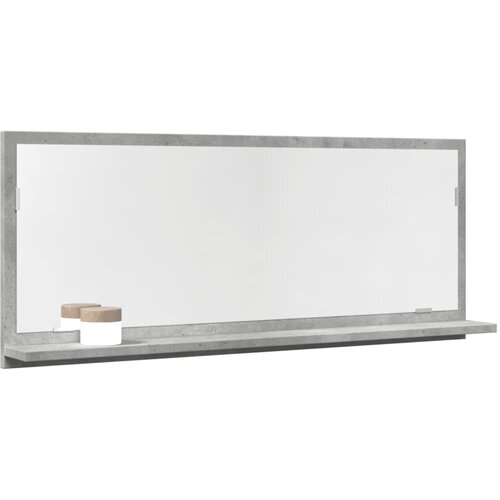 vidaXL Kupaonski ormarić s ogledalom boja betona 90x11x37 cm drveni Cijene