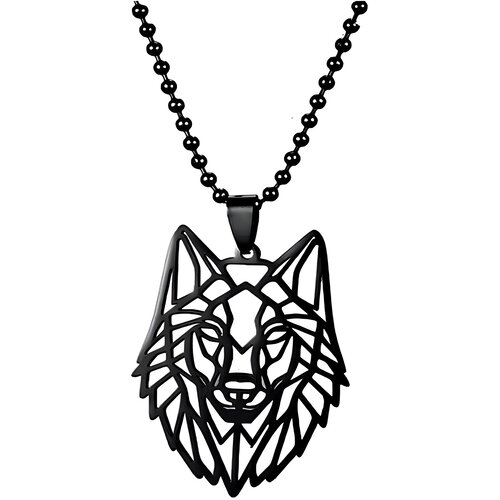 IZMAEL Ogrlica Hollow Wolf - Crna Cene