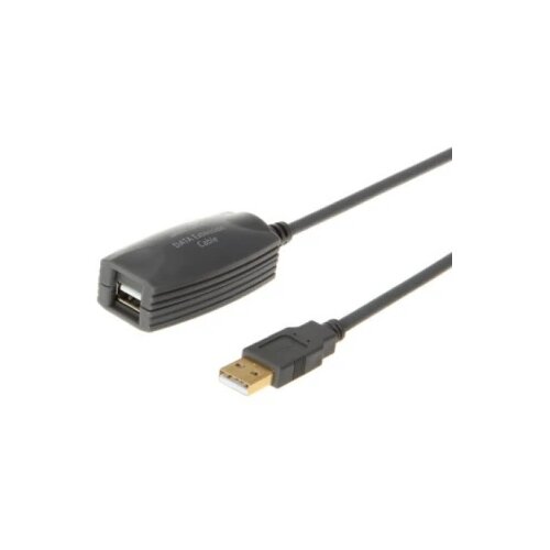 E-green kabl 2.0 usb a - usb a m/f (nastavak) 5m crni (sa pojačivačem) Slike