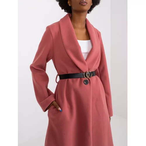 Fashion Hunters Pink coat with Luna belt