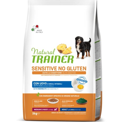 Trainer Hrana za pse Sensitive No Gluten Medium&amp;amp;Maxi Adult, 3kg Slike