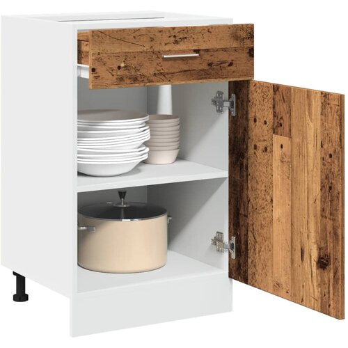 VidaXL Donji ladičar boja staro drvo 50x46x81,5 cm konstruirano drvo Slike
