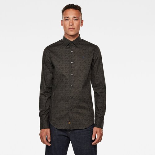 G-star Shirt - Dressed super slim shirt l\s asphalt Cene