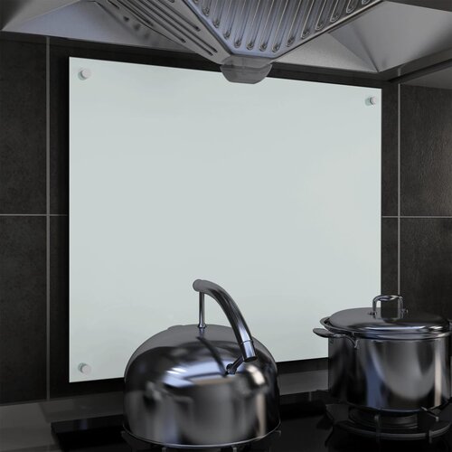 VidaXL Kuhinjska za&amp;scaron;tita od prskanja bijela 70 x 60 cm kaljeno staklo Slike