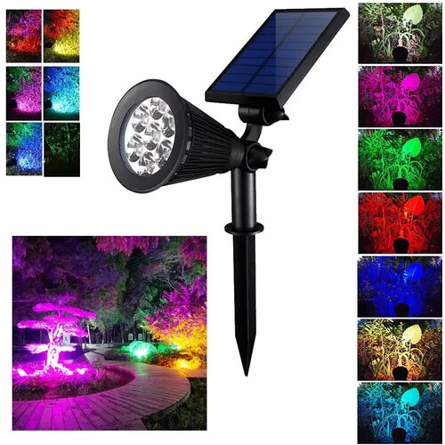  solarni rgb reflektor za dvorište 7 boja Cene