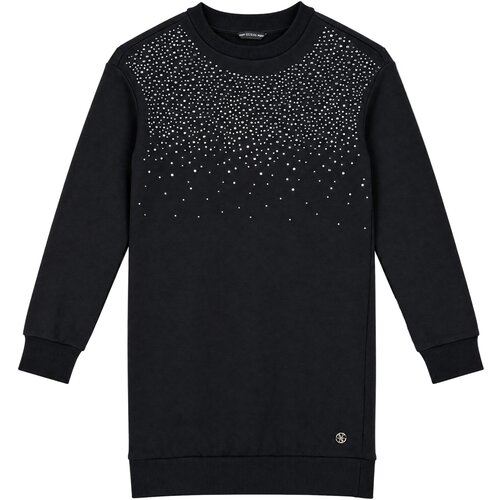 Guess BRUSHED FLEECE LS DRESS Crna Slike
