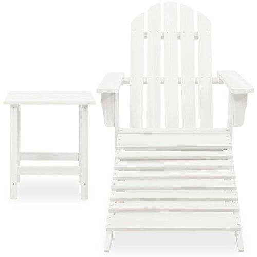 Maison Chic Vrtni Stoli - Stol za vrt Adirondack z naslonjalom za noge in mizo les jelke JS599, (21877655) Cene