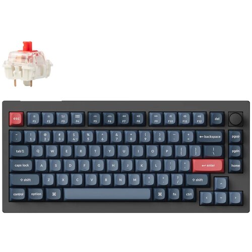 KEYCHRON V1 Max QMK/VIA Brezžična Mehanska Tipkovnica, Bluetooth / 2.4 GHz, Red Linear Switch, US Layout, V1M-D1, (21732592) Slike