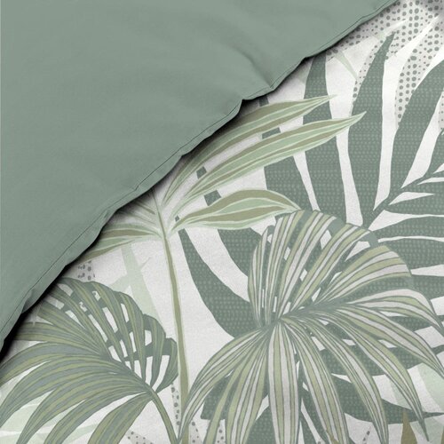 Douceur d int&amp;eacute;rieur Zelena bombažna posteljnina za zakonsko posteljo/podalj&amp;scaron;ana 240x220 cm Nymea &amp;ndash; Slike