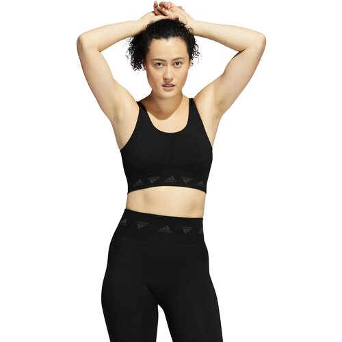 Adidas Dámská podprsenka Aeroknit Light Support Bra Black Cene