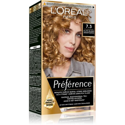 L´Oréal Paris Pr&eacute;f&eacute;rence barva za lase odtenek 7.03 Gold Blonde 1 kos Cene