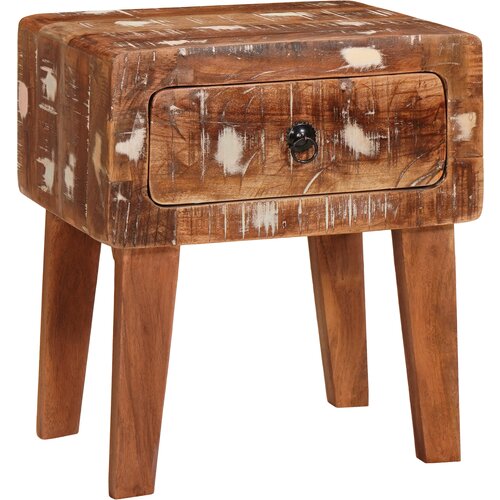 VidaXL Konec mize večbarvno 40 x 32 x 46 cm trden predelan les Slike