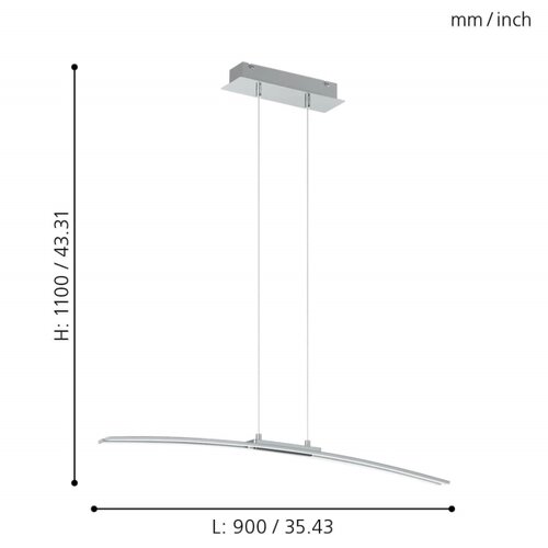 Eglo lasana visilica/1, led, 30w, d 900, alu/krom bijela Cijene