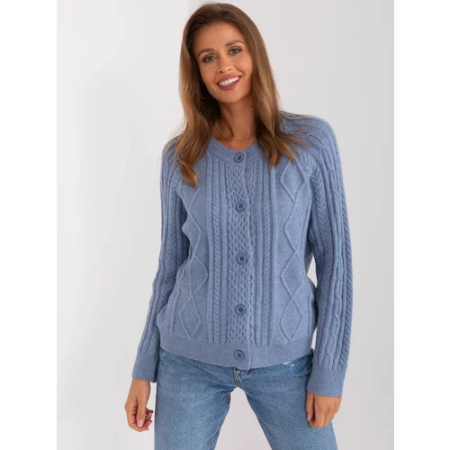Fashion Hunters Dirty blue sweater with buttons