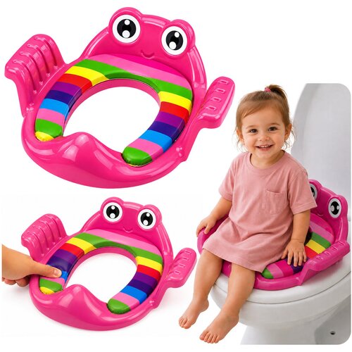  Toilet Seat Cover for Children Soft Seat with Handles Pink Cijene