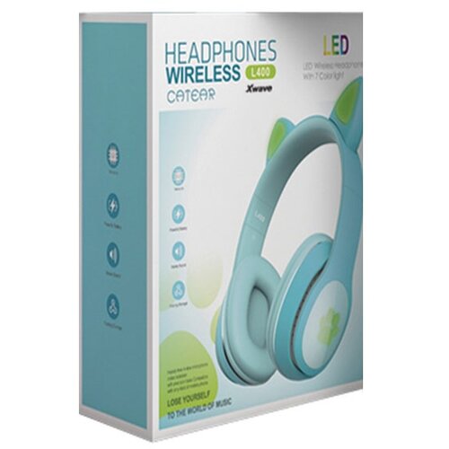 X Wave L400 green bluetooth slu&amp;scaron;alice stereo sa mikrofonom/v5.3/FM/Aux/microSD Slike