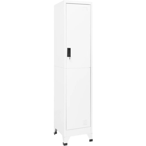 vidaXL omara s ključavnico bela 38x45x180 cm jeklo Cene