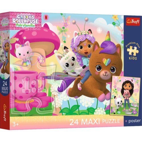 Trefl Maxi Puzzle Premium Plus &amp;ndash; Gabby&amp;#039;s Dollhouse, 24 kosov - 1 k. Slike