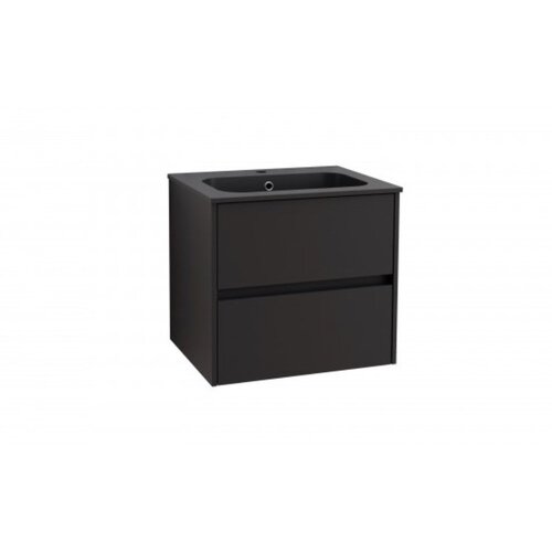 Inter Ceramic Kupatilski ormarić sa lavaboom zidni 60x56,5x46 crna Slike
