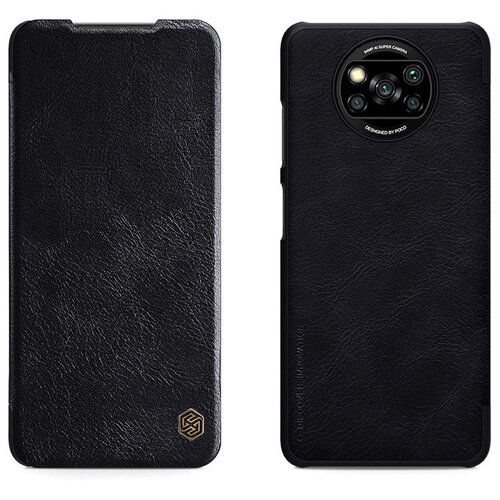 Nillkin - Qin Leather Case - Xiaomi Poco X3 / Poco X3 NFC / Poco X3 Pro - crna Cene