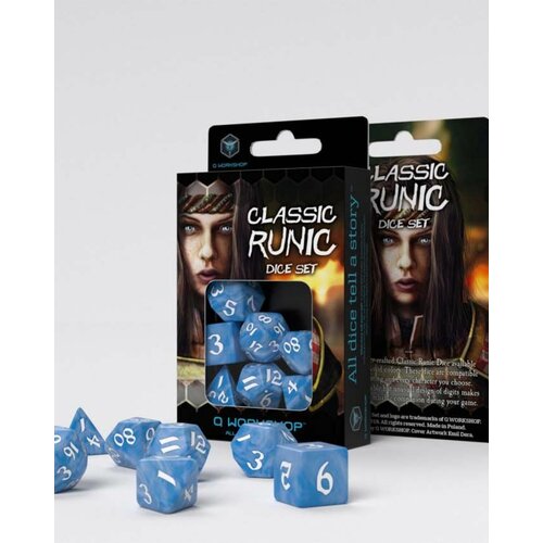 Q-Workshop kockice - classic runic glacier & white - dice set (7) Cene