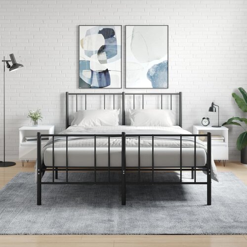 VidaXL Noćni ormarići 2 kom bijeli 40 x 35 x 50 cm konstruirano drvo Slike