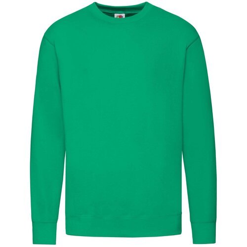 Fruit Of The Loom Green Men's Sweatshirt Lightweight Set-in-Sweat Sweat Slike