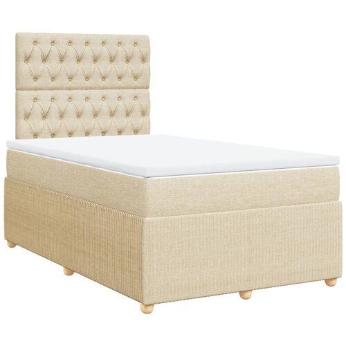 Maison Chic Box spring postelja - Vzmetna postelja z vzmetnico krem 120x190 cm blago SL24146, (21879485) Cene