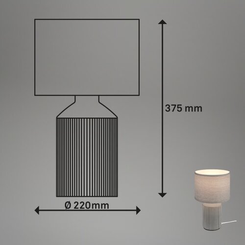 BRILO Stona lampa INO 1xE14/10W/230V siva Slike
