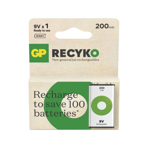  Polnilna baterija GP ReCyko 200 mAh (9V) 1kos Cene