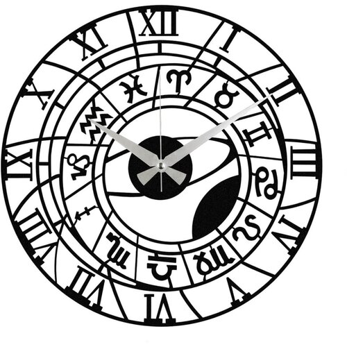 Wallity Dekorativni metalni zidni sat Enzoclock S025 black Cene