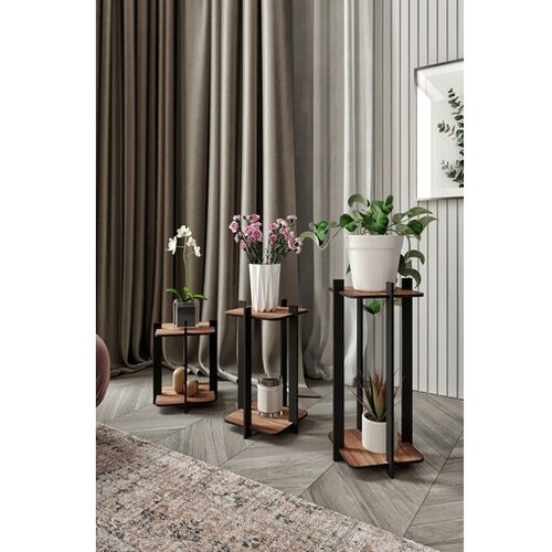 Hanah home Flower Desk Kvadratni stalak za cvijeće, orah Cijene
