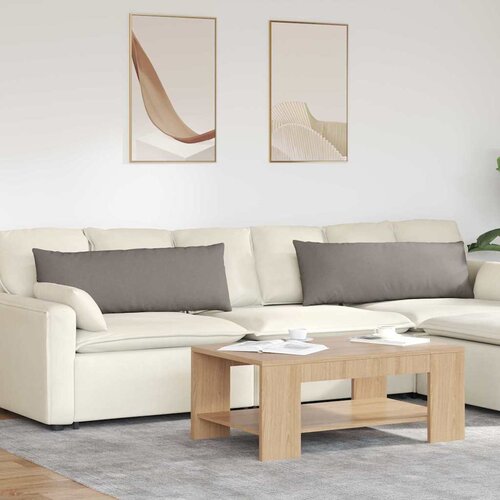 vidaXL jastučići za sofu 2 pcs sivo-smeđa 120 x 40 cm tkanina Cene