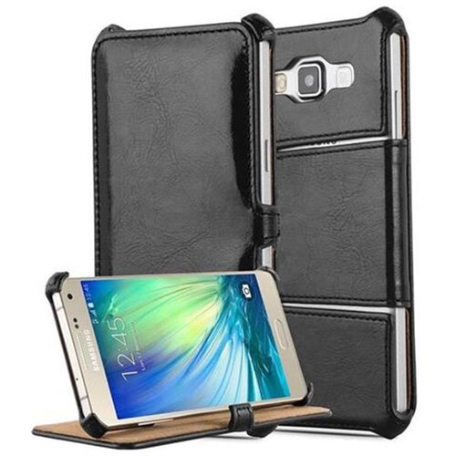 Cadorabo Samsung Galaxy A3 2015 v klavirsko črna - Za&scaron;čitni ovitek BREZ magnetnega zapiranja s funkcijo stojala in vogalnim držalom, (20560570) Cene