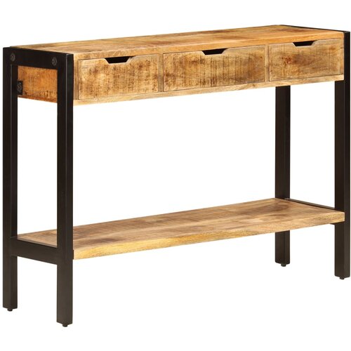 VidaXL Komoda s 3 predali 110x35x75 cm trden mangov les Slike