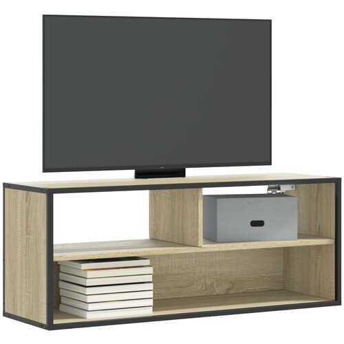 Furnova TV omarica sonoma hrast 100x31x39,5 cm inženirski les in kovina, (21924275) Slike