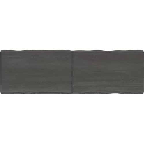 Stolna Mizna plošča temno siva 160x50x4 cm obdelana trdna hrastovina, (20818047)