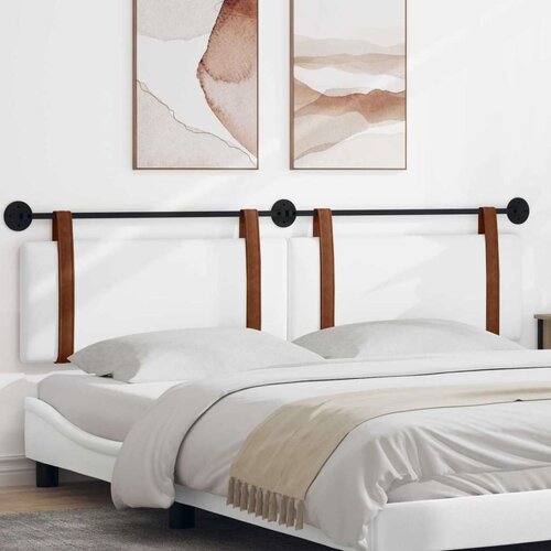  Držeće uzglavlje Zidne Bijeli 210 x 55 x 5 cm Antikni PU - Bijeli 200 cm bez LED Cene