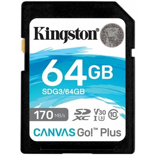Kingston Canvas Go! Plus SD, R170MB/W70MB, 64GB