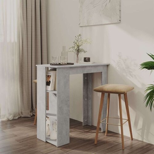  Barski stol s policom siva boja betona 102x50x103 5 cm iverica Cijene