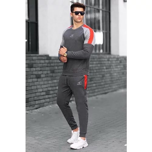 Madmext Sports Sweatsuit Set - Gray - Relaxed fit