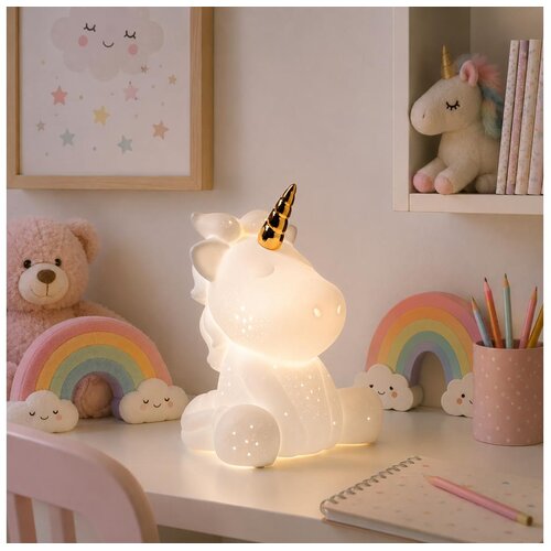 ONLI Stona lampa PORCELLANA 1xE14/6W/230V 23,5 cm jednorog Cene