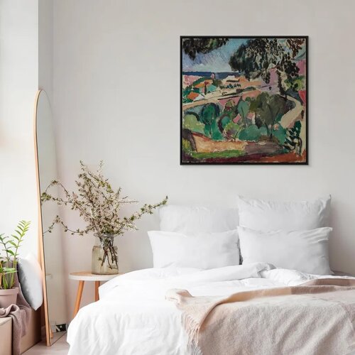  Slika - Henri Matisse &amp;ndash; Landscape at Collioure 40x40 U crnom drvenom okviru Slike