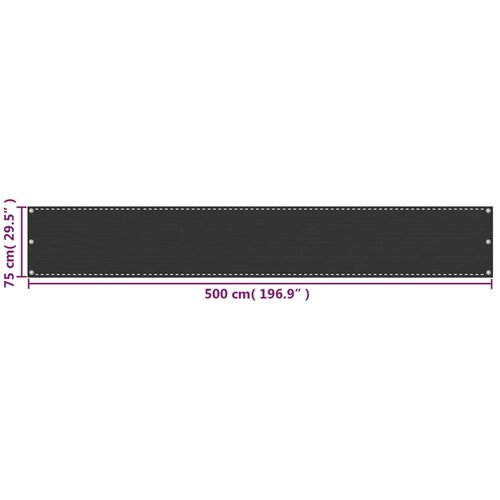  zastor HDPE 75 x 500 cm antracit Slike