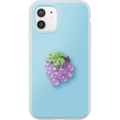AVIZAR Ovitek za iPhone 12 / 12 Pro s 3D motivom grozdja in dvignjenim robom, Modra, (5000275482) Cene