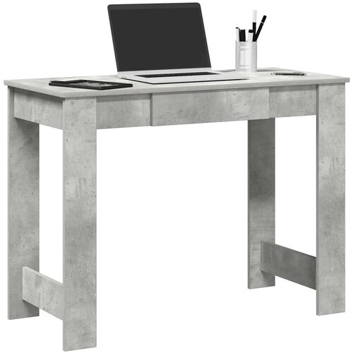  Radni stol boja betona 100x45x75 cm od konstruiranog drva Slike