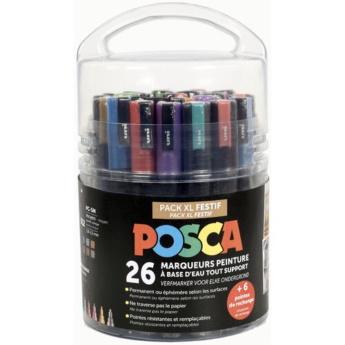 POSCA Pigmentni markerji Pack Educr&amp;eacute;atif Festif, 26 kom, (21655893) Slike