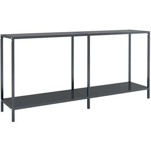 Maison Chic konzolna miza - miza ob steni črna 160x35x75,5 cm kaljeno steklo, (21785777) Slike